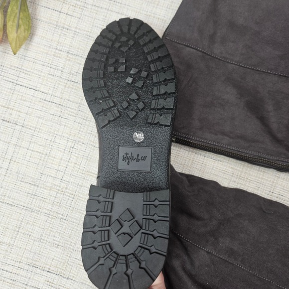 Style & Co‎ Graciee Knee High Boots Block Heel Casual Boots Size 10M - Picture 3 of 5